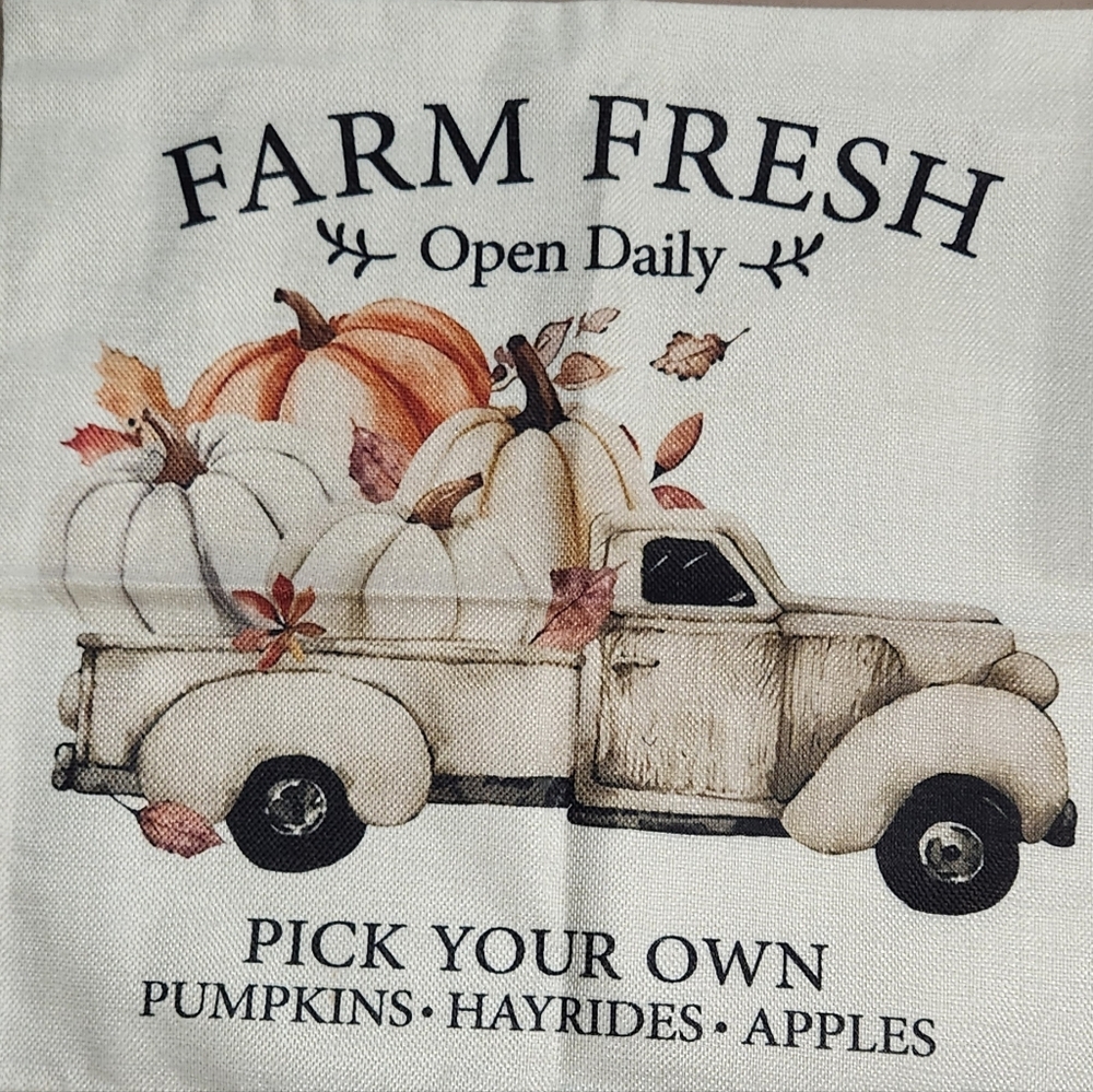 Cute Farm Fresh Fall-Halloween Pillow cover
